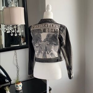 Denim jBeatles Abby road on back s  vintage style